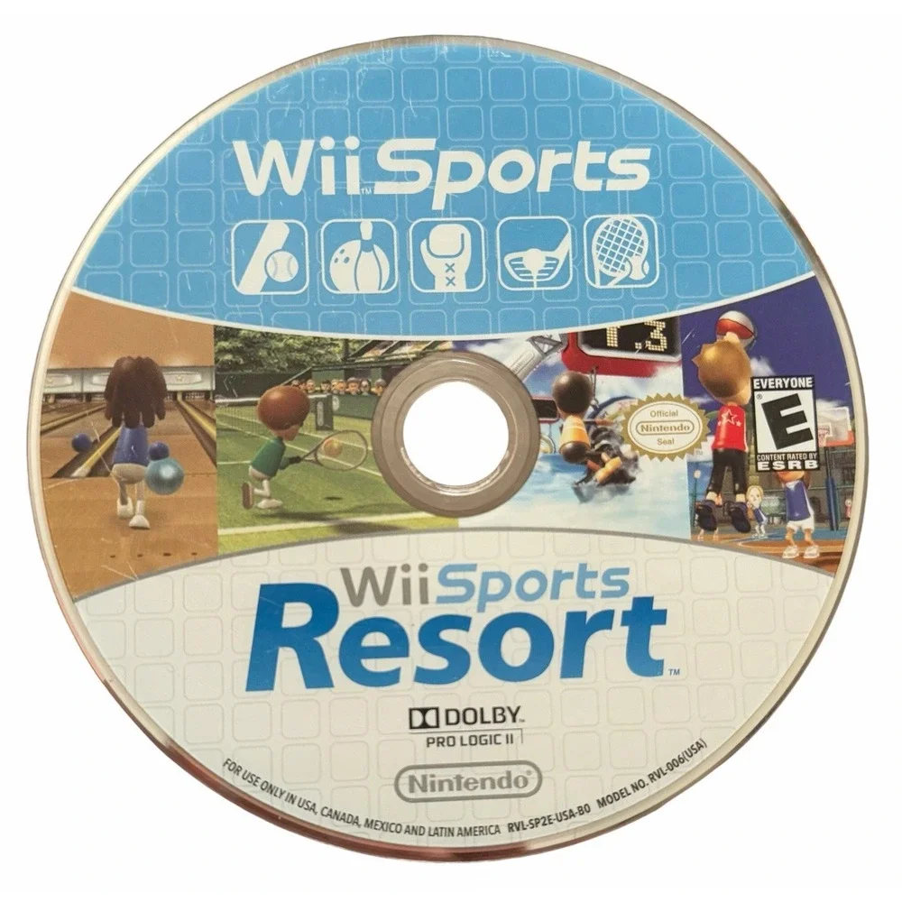Wii Sports & Wii Sports Resort - 2 in 1 Combo Disc Only Nintendo Wii Tested